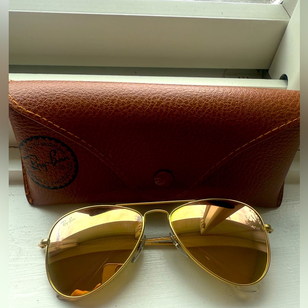 Ray-Ban Gold Aviator Sunglasses Kids size
